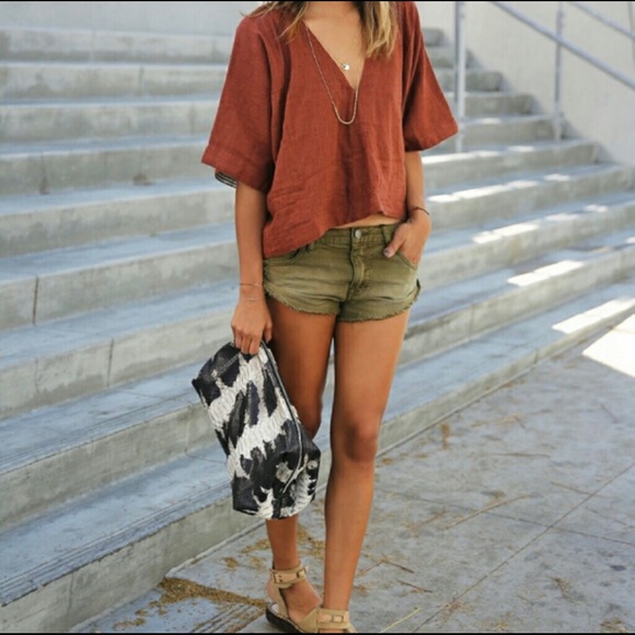 FP High Rise Irreplaceable Short Army Cutoffs - Picture 7 of 9